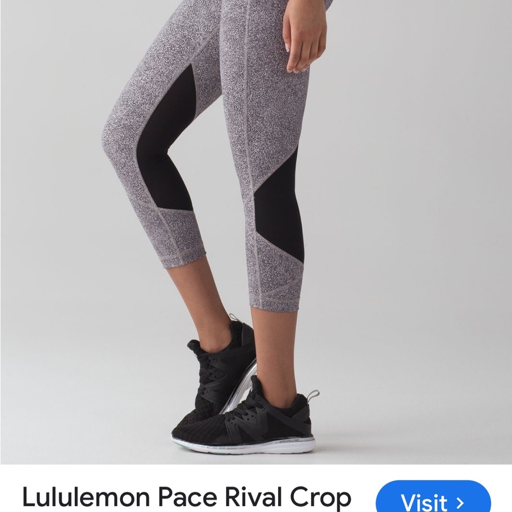 Lululemon Women's Black and Gray Athletic Leggings size 6 - Picture 4 of 7